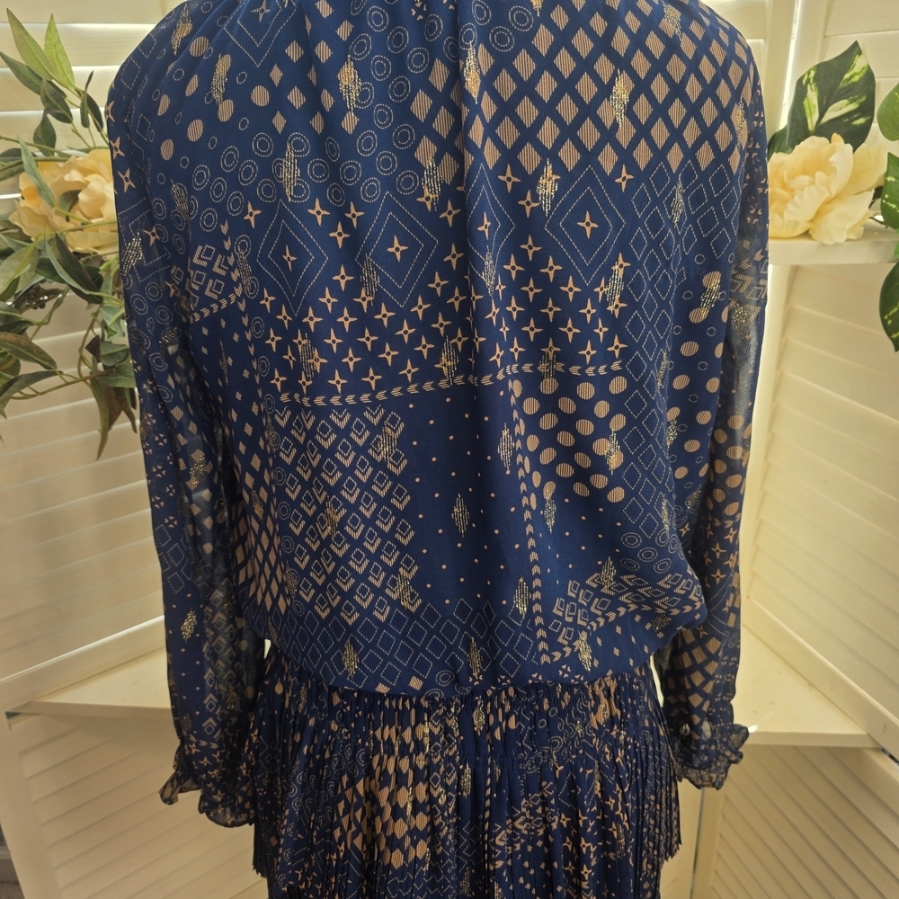 Current Air Navy Long Sleeve Dress MED 1440 - Picture 7 of 10